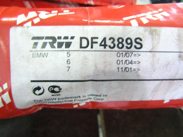 ZADNJI ZAVORNI DISKI OEM N. 34216864046 ORIGINAL REZERVNI DEL BMW SERIE 7 E65/E66/E67/E68 LCI R (2005 - 2008) DIESEL LETNIK 2005