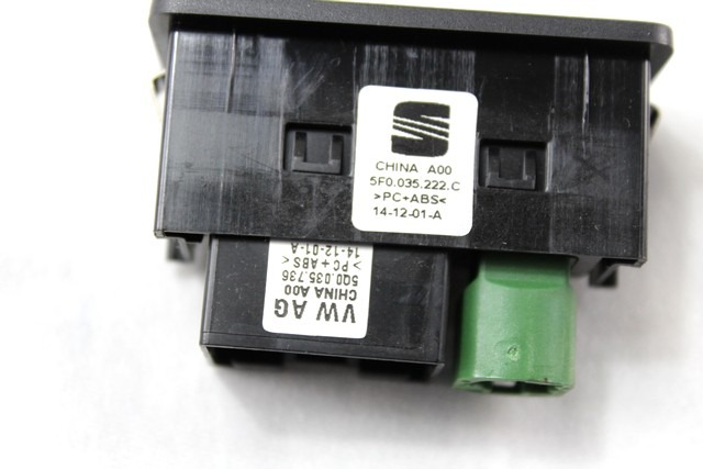 USB / AUX OEM N. 5Q0035736 ORIGINAL REZERVNI DEL SEAT LEON 5F1 MK3 (2012- 2020)DIESEL LETNIK 2015