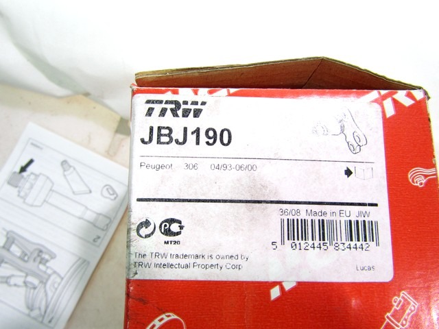JBJ190 BOCCOLA GIUNTO SFERICO BRACCIO OSCILLANTE ANTERIORE DESTRO O SINISTRO TRW PEUGEOT 306 1.9 D 66 KW RICAMBIO NUOVO (PER VEICOLI SENZA SERVOSTERZO)