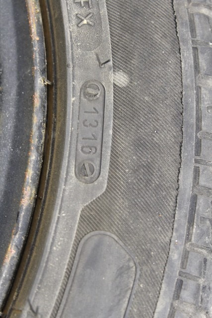 REZERVNO KOLO OEM N. 33875 RUOTA DI SCORTA NORMALE ORIGINAL REZERVNI DEL SEAT IBIZA 6J5 6P1 MK4 BER/SW (2008 - 2012)DIESEL LETNIK 2012
