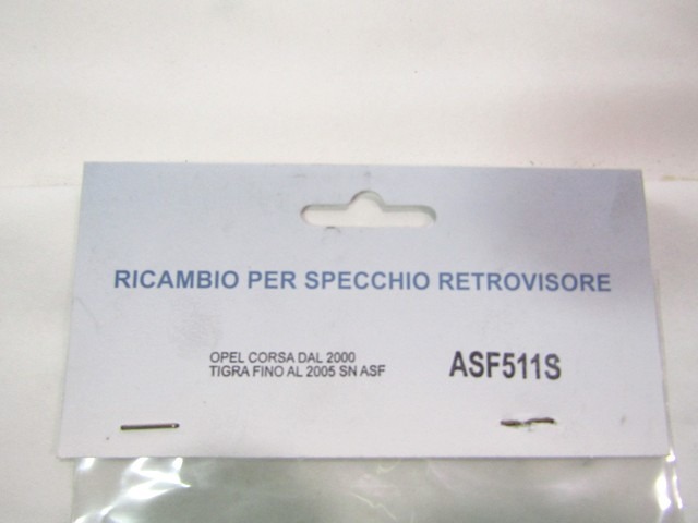 ASF511S VETRO SPECCHIO SPECCHIETTO RETROVISORE ESTERNO SINISTRO BIAGI CORRADO OPEL CORSA 1.0 B RICAMBIO NUOVO