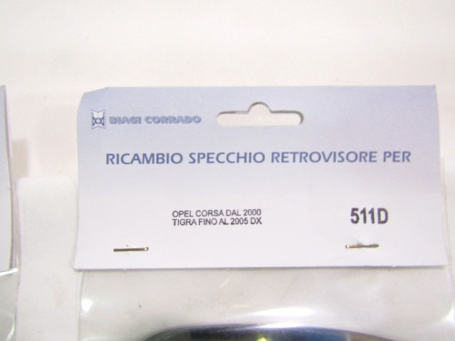 511D VETRO SPECCHIO SPECCHIETTO RETROVISORE ESTERNO DESTRO BIAGI CORRADO OPEL CORSA 1.0 B RICAMBIO NUOVO