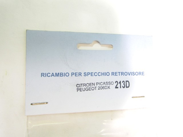 213D VETRO SPECCHIO SPECCHIETTO RETROVISORE DESTRO BIAGI CORRADO PEUGEOT 206 1.9 D 51 KW RICAMBIO NUOVO 