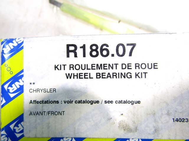R186.07 CUSCINETTO MOZZO RUOTA ANTERIORE SNR CHRYSLER PT CRUISER 2.0 B 104KW RICAMBIO NUOVO