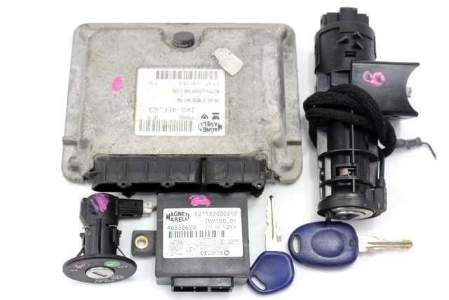 KOMPLET ODKLEPANJE IN VZIG  OEM N. 16589 KIT ACCENSIONE AVVIAMENTO ORIGINAL REZERVNI DEL FIAT MULTIPLA 186 R (2004 - 2010) BENZINA/METANO LETNIK 2004