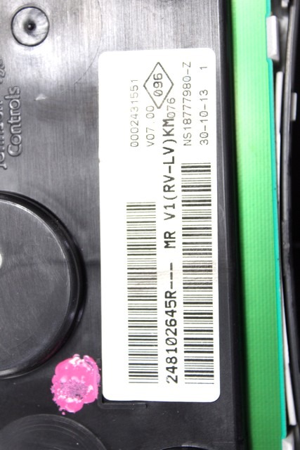KILOMETER STEVEC OEM N. 248102645R ORIGINAL REZERVNI DEL DACIA SANDERO / SANDERO STEPWAY MK2 (2012 - 2016) DIESEL LETNIK 2013