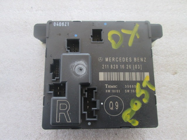 RACUNALNIK VRAT IN STEKEL OEM N. 211820162603 ORIGINAL REZERVNI DEL MERCEDES CLASSE E W211 S211 BER/SW (03/2002 - 05/2006) DIESEL LETNIK 2004