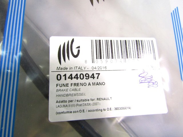 OEM N. 365300001N ORIGINAL REZERVNI DEL RENAULT LAGUNA BT0/1 KT0/1 MK3 BER/SW (10/2007 - 08/2010) DIESEL LETNIK 2008