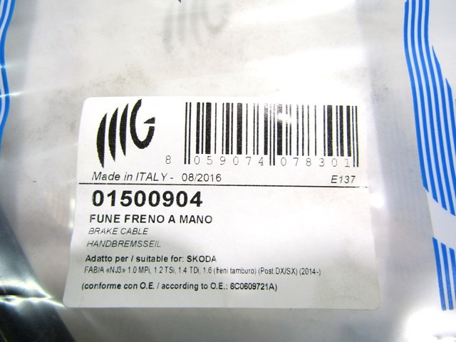 OEM N. 6C0609721A ORIGINAL REZERVNI DEL SKODA FABIA MK3 NJ3 NJ5 (2014 - 2021)BENZINA LETNIK 2015