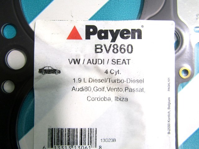 BV860 GUARNIZIONE TESTATA PAYEN AUDI 80 1.9 TD 55 KW RICAMBIO NUOVO