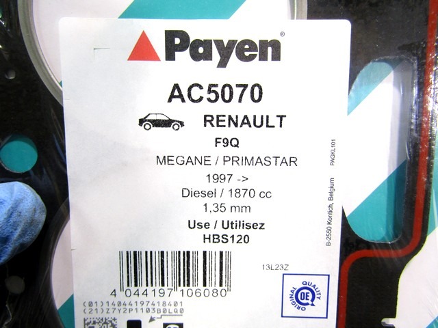AC5070 GUARNIZIONE TESTATA PAYEN OPEL MOVANO 1.9 DTI 59 KW RICAMBIO NUOVO