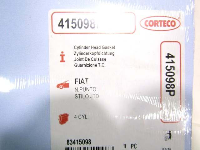 415098P GUARNIZIONE TESTATA CORTECO ALFA ROMEO 147 1.9 85KW 5P D 5M RICAMBIO NUOVO