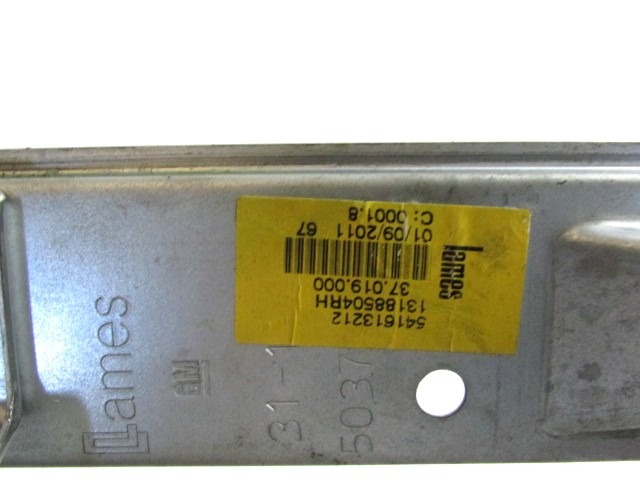 ROCNI SISTEM ZA DVIGOVANJE ZADNJEGA STEKLA  OEM N. 13188504 ORIGINAL REZERVNI DEL OPEL CORSA D R S07 (02/2011 - 2014) BENZINA/GPL LETNIK 2011