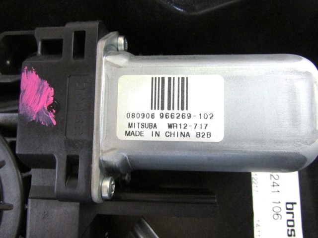 MEHANIZEM DVIGA SPREDNJIH STEKEL  OEM N. 28229 SISTEMA ALZACRISTALLO PORTA ANTERIORE ELETTR ORIGINAL REZERVNI DEL VOLVO XC60 156 (2008 - 2013)DIESEL LETNIK 2009