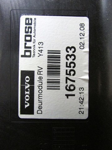 MEHANIZEM DVIGA SPREDNJIH STEKEL  OEM N. 28229 SISTEMA ALZACRISTALLO PORTA ANTERIORE ELETTR ORIGINAL REZERVNI DEL VOLVO XC60 156 (2008 - 2013)DIESEL LETNIK 2009