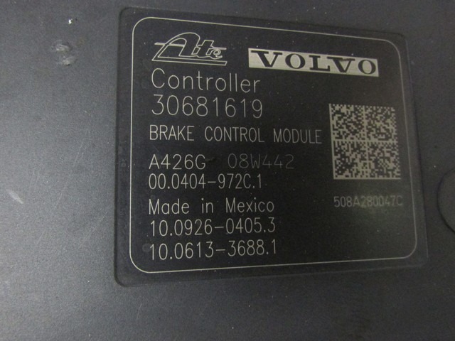 ABS AGREGAT S PUMPO OEM N. 30681619 ORIGINAL REZERVNI DEL VOLVO XC60 156 (2008 - 2013)DIESEL LETNIK 2009