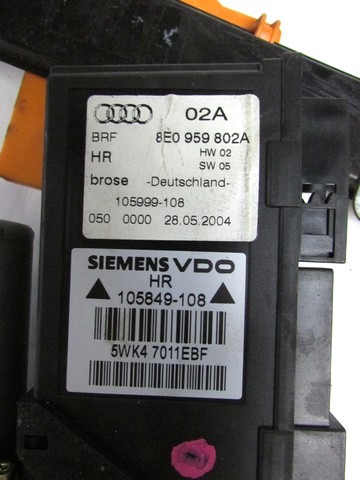 MEHANIZEM DVIGA ZADNJIH STEKEL  OEM N. 15511 SISTEMA ALZACRISTALLO PORTA POSTERIORE ELETT ORIGINAL REZERVNI DEL AUDI A4 B6 8E2 8E5 BER/SW (2001 - 2005) DIESEL LETNIK 2004