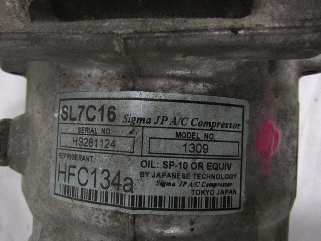 KOMPRESOR KLIME  OEM N. HS281124 ORIGINAL REZERVNI DEL PEUGEOT 207 / 207 CC R WA WC WD WK (05/2009 - 2015) DIESEL LETNIK 2011