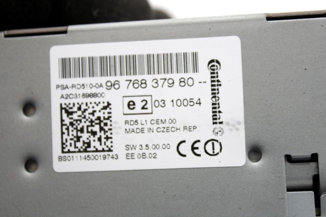 KRMILNA ENOTA RADIJSKE ENOTE OEM N. 9676837980 ORIGINAL REZERVNI DEL CITROEN C4 MK2 (2010 - 2018) DIESEL LETNIK 2012