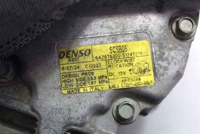 KOMPRESOR KLIME  OEM N. 51747318 ORIGINAL REZERVNI DEL FIAT 500 CINQUECENTO 312 MK3 (2007 - 2015) BENZINA LETNIK 2008