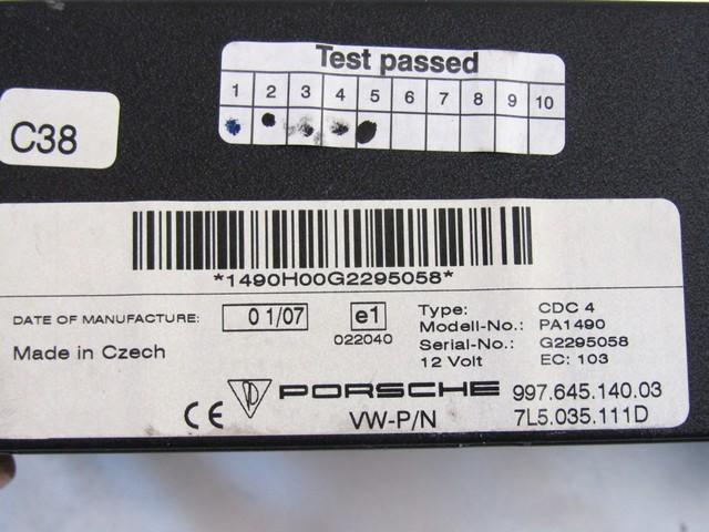 CD POLNILNIK OEM N. 7L503511D ORIGINAL REZERVNI DEL PORSCHE CAYENNE 9PA MK1 (2003 -2008) BENZINA LETNIK 2007