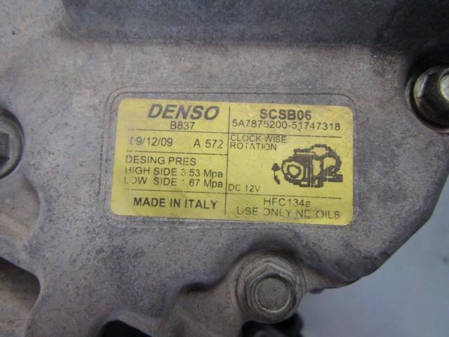 KOMPRESOR KLIME  OEM N. 51747318 ORIGINAL REZERVNI DEL FIAT PUNTO 188 MK2 R (2003 - 2011) BENZINA/GPL LETNIK 2010