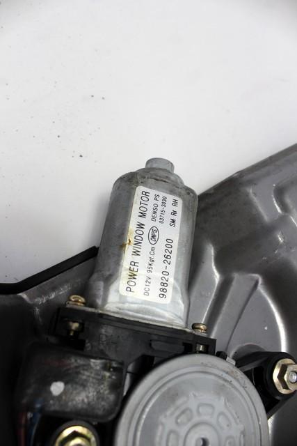 MEHANIZEM DVIGA ZADNJIH STEKEL  OEM N. 15974 SISTEMA ALZACRISTALLO PORTA POSTERIORE ELETT ORIGINAL REZERVNI DEL HYUNDAI SANTA FE SM MK1 (2000 - 2006) DIESEL LETNIK 2002