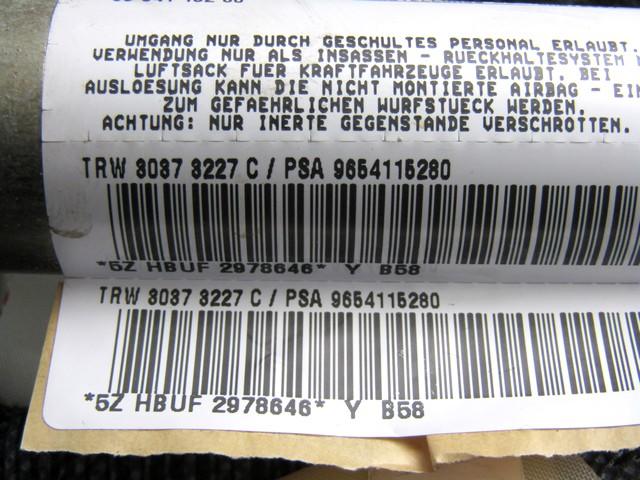 ZRACNA BLAZINA GLAVA LEVA OEM N. 9654115280 ORIGINAL REZERVNI DEL CITROEN C4 PICASSO/GRAND PICASSO MK1 (2006 - 08/2013) DIESEL LETNIK 2008