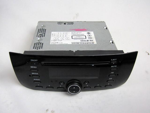 RADIO CD / OJACEVALNIK / IMETNIK HIFI OEM N. 7355354400 ORIGINAL REZERVNI DEL FIAT PUNTO EVO 199 (2009 - 2012)  DIESEL LETNIK 2011