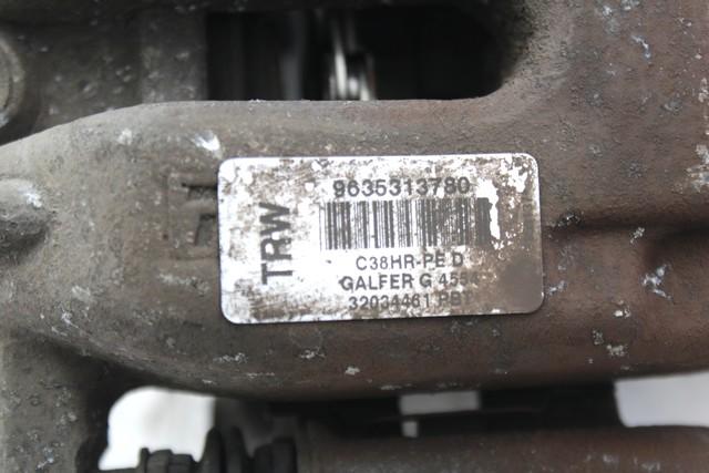 ZADNJE DESNE ZAVORNE CELJUSTI  OEM N. 9635313780 ORIGINAL REZERVNI DEL CITROEN C4 MK1 / COUPE L LC (2004 - 08/2009) DIESEL LETNIK 2007