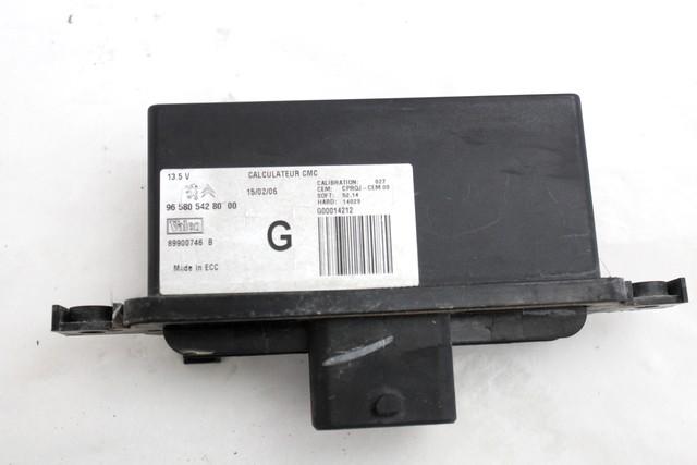 RACUNALNIK ZAROMETOV OEM N. 9658054280 ORIGINAL REZERVNI DEL CITROEN C4 MK1 / COUPE L LC (2004 - 08/2009) DIESEL LETNIK 2007