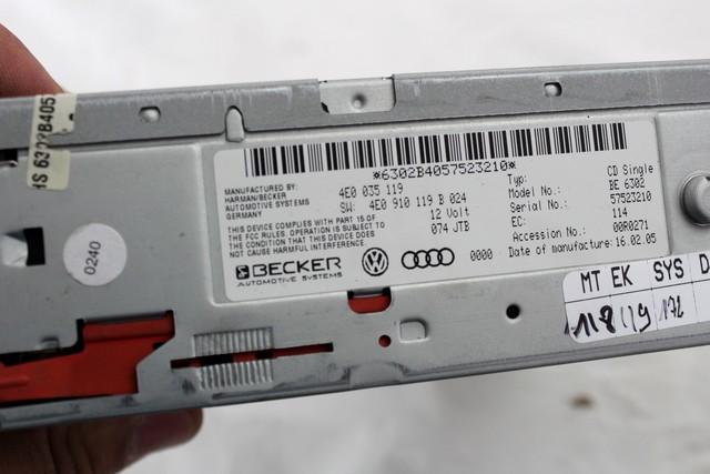 CD POLNILNIK OEM N. 4E0035119 ORIGINAL REZERVNI DEL AUDI A8 MK2 D3/4E (2002 - 2009)BENZINA LETNIK 2005