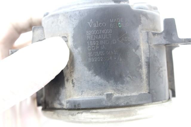 LEVA MEGLENKA OEM N. 8200074008 ORIGINAL REZERVNI DEL RENAULT SCENIC/GRAND SCENIC JM0/1 MK2 (2003 - 2009) DIESEL LETNIK 2005