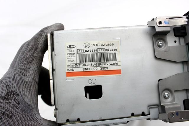 RADIO CD / OJACEVALNIK / IMETNIK HIFI OEM N. 6M2T-18C815-AG ORIGINAL REZERVNI DEL FORD S-MAX WA6 MK1 (2006 - 2010) DIESEL LETNIK 2007