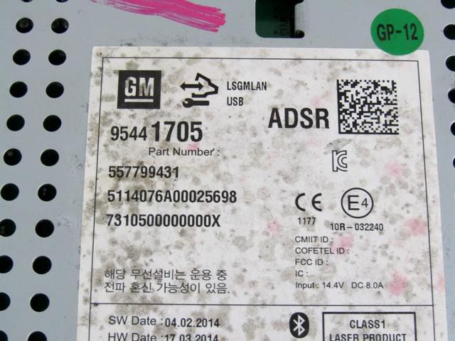 KRMILNA ENOTA RADIJSKE ENOTE OEM N. 95441705 ORIGINAL REZERVNI DEL OPEL MOKKA J13 (2012 - 2015)BENZINA LETNIK 2014