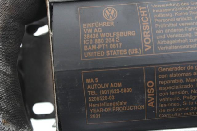 AIRBAG SOPOTNIK OEM N. 1C0880204E ORIGINAL REZERVNI DEL VOLKSWAGEN NEW BEETLE 9C1 1C1 1Y7 (1999 - 2006) DIESEL LETNIK 2003