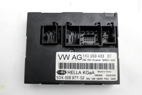 KOMPLET ODKLEPANJE IN VZIG  OEM N. 17768 KIT ACCENSIONE AVVIAMENTO ORIGINAL REZERVNI DEL VOLKSWAGEN TOURAN 1T2 MK1 R1 (2006 - 2010)DIESEL LETNIK 2009