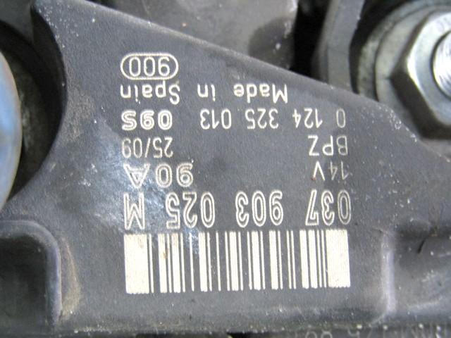 ALTERNATOR OEM N. 037903025M ORIGINAL REZERVNI DEL SEAT IBIZA 6J5 6P1 MK4 BER/SW (2008 - 2012)BENZINA LETNIK 2009