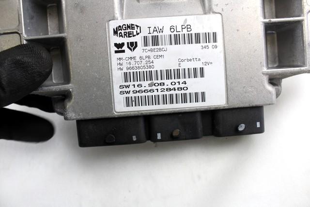 OSNOVNA KRMILNA ENOTA DDE / MODUL ZA VBRIZGAVANJE OEM N. 9663805380 ORIGINAL REZERVNI DEL CITROEN C4 PICASSO/GRAND PICASSO MK1 (2006 - 08/2013) BENZINA/METANO LETNIK 2010