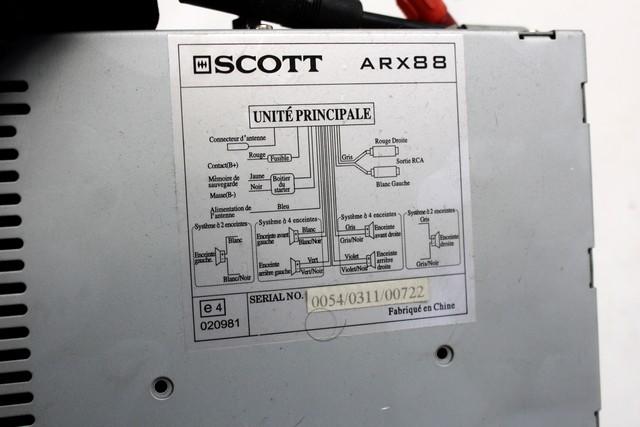 RADIO CD / OJACEVALNIK / IMETNIK HIFI OEM N. SCOTT ARX 88 ORIGINAL REZERVNI DEL FIAT IDEA 350 (2003 - 2008) DIESEL LETNIK 2004