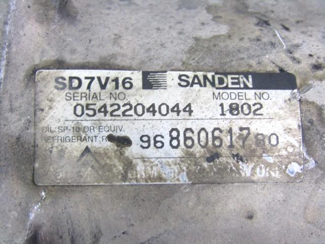 KOMPRESOR KLIME  OEM N. 9686061780 ORIGINAL REZERVNI DEL FIAT SCUDO 270 MK2 (2007 - 2016) DIESEL LETNIK 2010