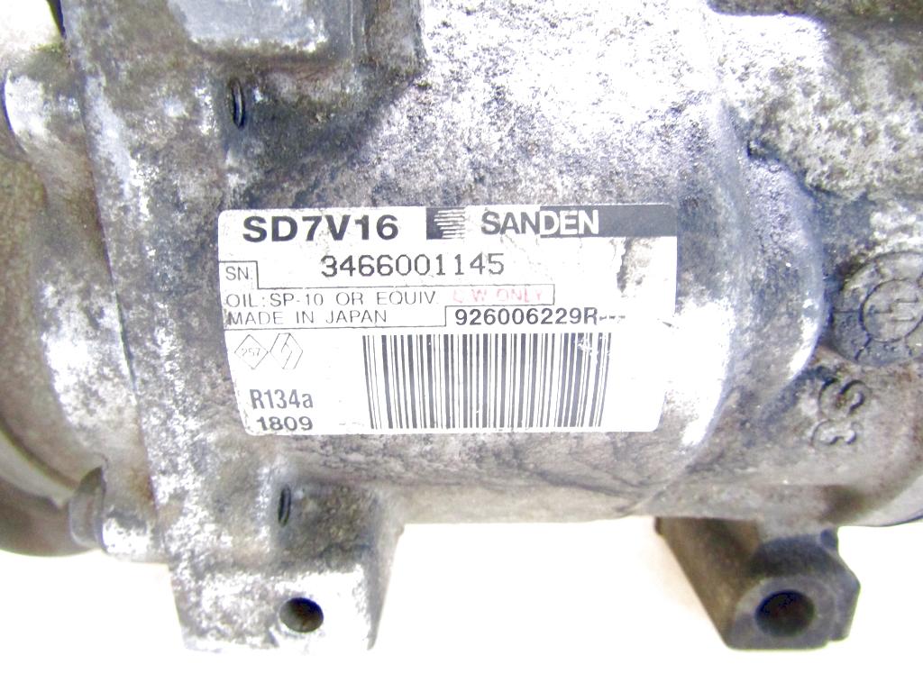 KOMPRESOR KLIME  OEM N. 926006229R ORIGINAL REZERVNI DEL DACIA SANDERO MK1 (2008 - 2012) DIESEL LETNIK 2011