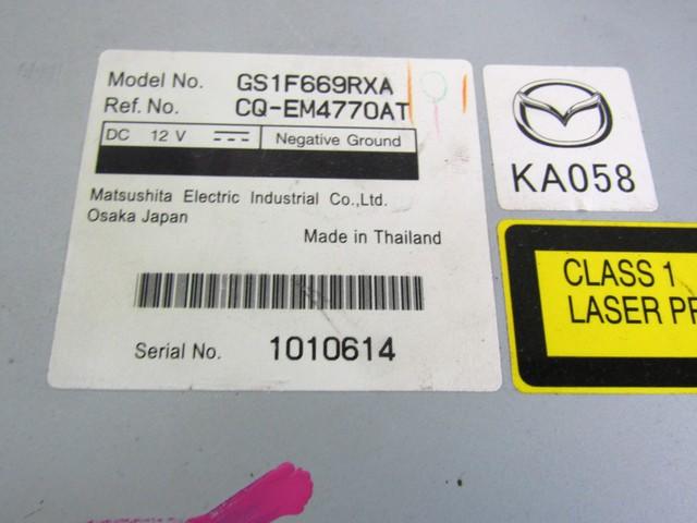 RADIO CD / OJACEVALNIK / IMETNIK HIFI OEM N. GS1F669RXA ORIGINAL REZERVNI DEL MAZDA 6 GH (2008 - 2013) DIESEL LETNIK 2009