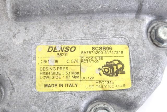 KOMPRESOR KLIME  OEM N. 51747318 ORIGINAL REZERVNI DEL FIAT 500 CINQUECENTO 312 MK3 (2007 - 2015) BENZINA LETNIK 2010