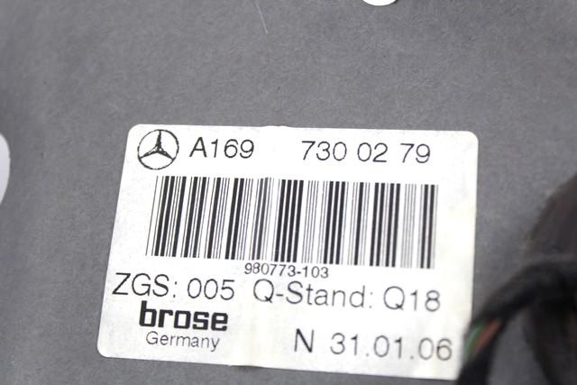 MEHANIZEM DVIGA ZADNJIH STEKEL  OEM N. 18263 SISTEMA ALZACRISTALLO PORTA POSTERIORE ELETT ORIGINAL REZERVNI DEL MERCEDES CLASSE A W169 5P C169 3P (2004 - 04/2008) DIESEL LETNIK 2006