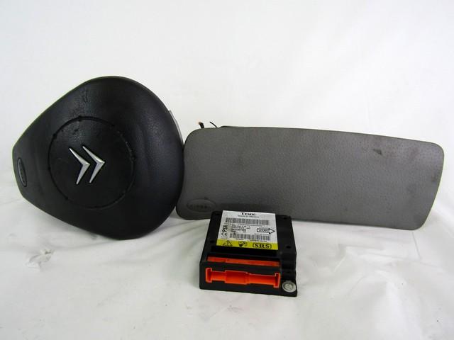 KIT AIRBAG KOMPLET OEM N. 17276 KIT AIRBAG COMPLETO ORIGINAL REZERVNI DEL CITROEN C3 / PLURIEL MK1 (2002 - 09/2005) BENZINA LETNIK 2004