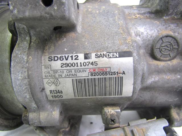 KOMPRESOR KLIME  OEM N. 8200651251 ORIGINAL REZERVNI DEL RENAULT KANGOO KW0/1 MK2 (2008 - 2013)DIESEL LETNIK 2008