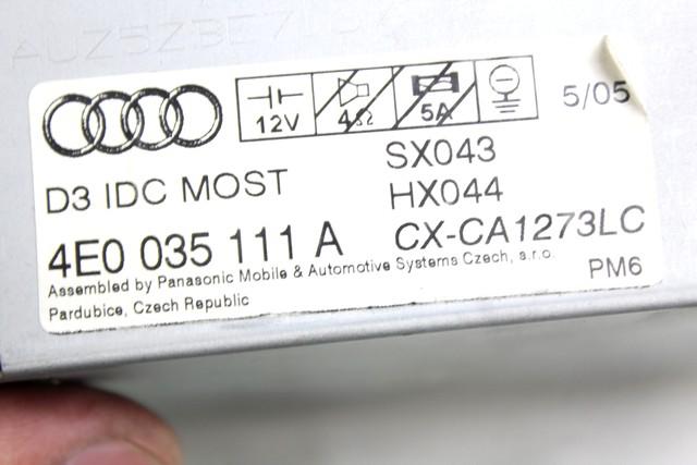 CD POLNILNIK OEM N. 4E0035111A ORIGINAL REZERVNI DEL AUDI A6 C6 4F2 4FH 4F5 BER/SW/ALLROAD (07/2004 - 10/2008) DIESEL LETNIK 2005