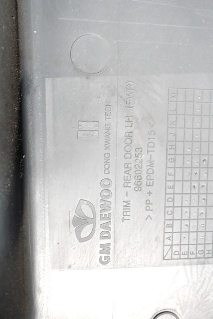 VRATNI PANEL OEM N. PNPSTCVMATIZBR5P ORIGINAL REZERVNI DEL CHEVROLET MATIZ M200 (2005 - 2010) BENZINA/GPL LETNIK 2008
