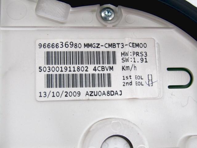 KILOMETER STEVEC OEM N. 9666636980 ORIGINAL REZERVNI DEL PEUGEOT 206 PLUS T3E 2EK 2AC (2009 - 2012) BENZINA/GPL LETNIK 2010